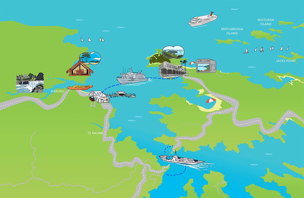 Bay of Islands Tour Map